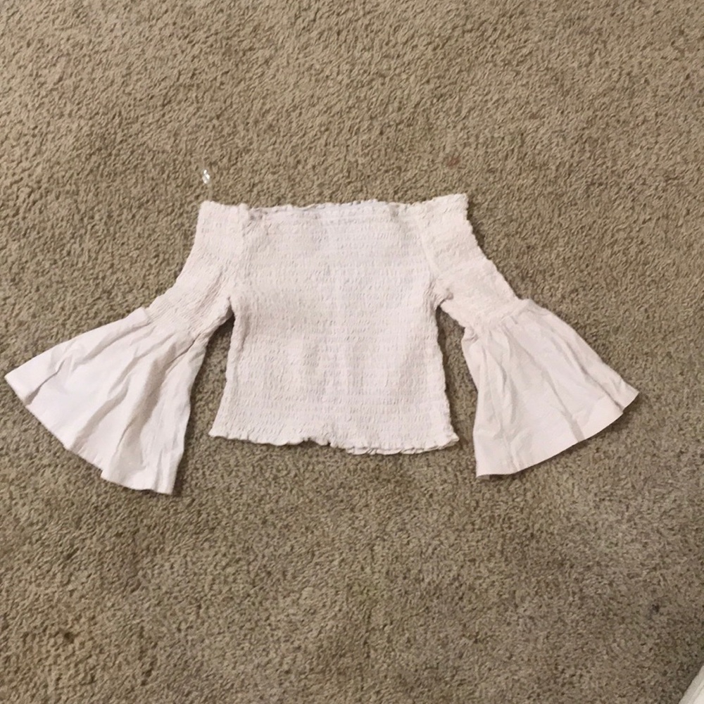 off The shoulder top with bellbottom sleeves